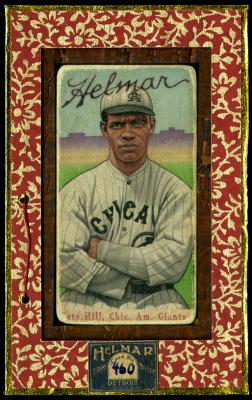 Picture, Helmar Brewing, T206-Helmar Card # 460, Pete HILL (HOF), Arms crossed, sitting, Chicago American Giants